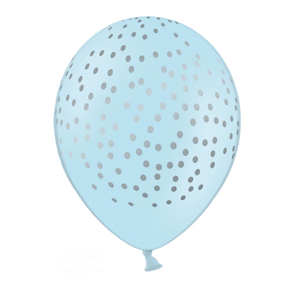 Ballonger Prikker Blå/Sølv