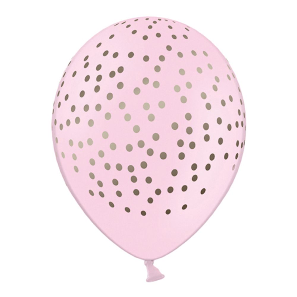 Ballonger Prikker Rosa/Sølv
