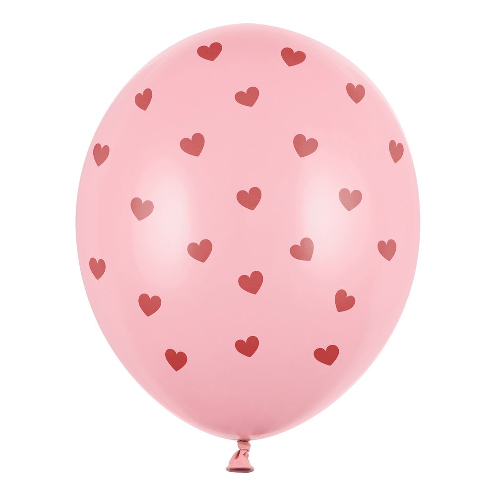 Ballonger Rosa med Hjerter