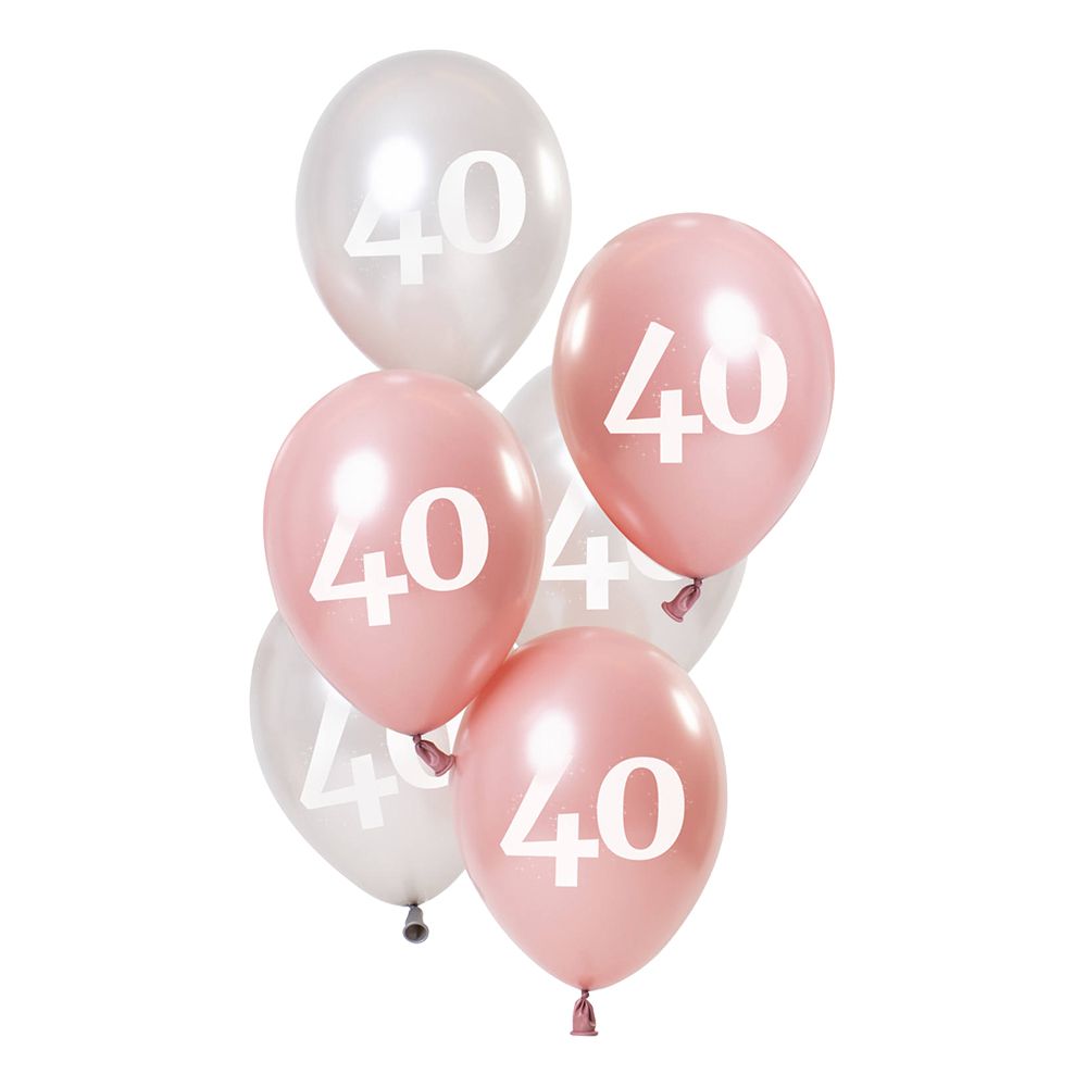 Ballonger Rosa/Hvit 40 År