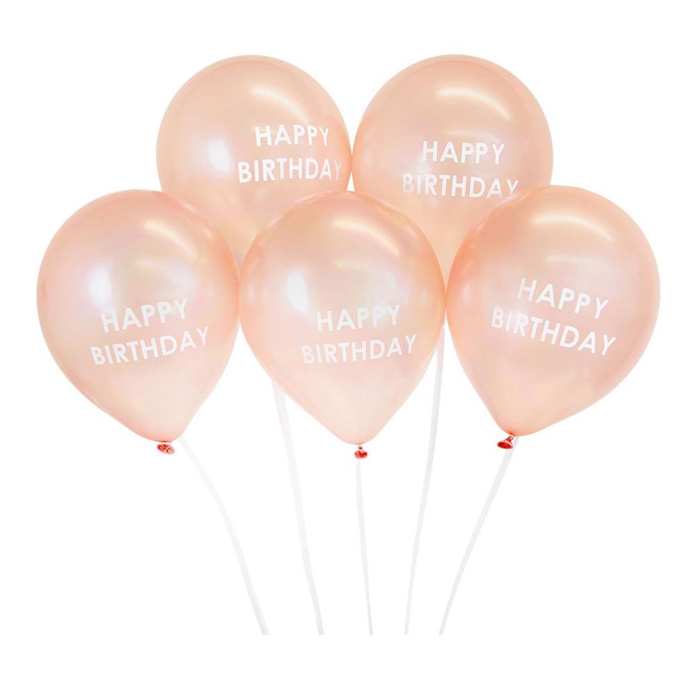 Ilmapallot Ruusukulta Happy Birthday