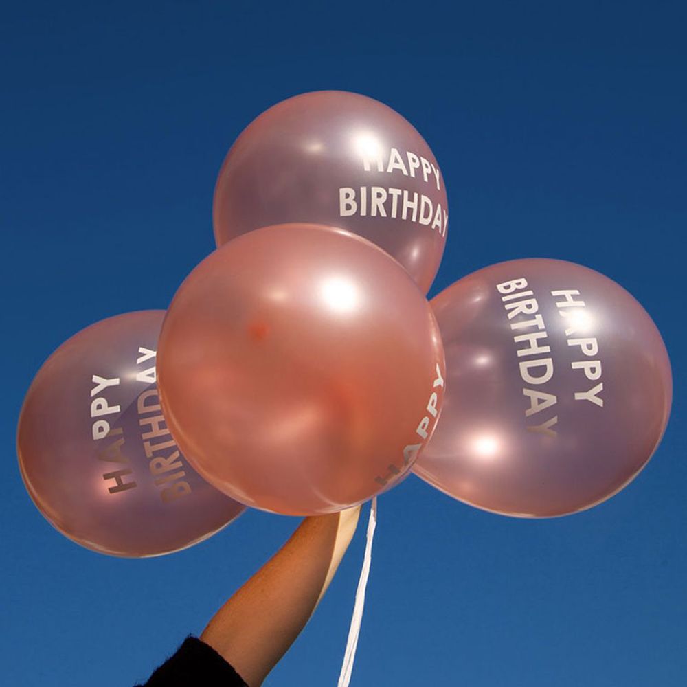 Ilmapallot Ruusukulta Happy Birthday