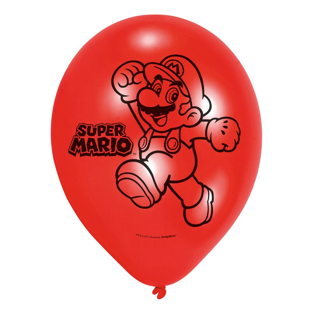 Ballonger Super Mario Blå/Rød