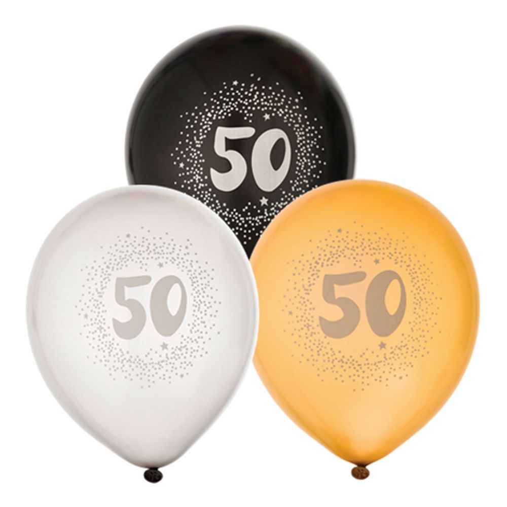 Ballonger Svart/Silver/Guld 50