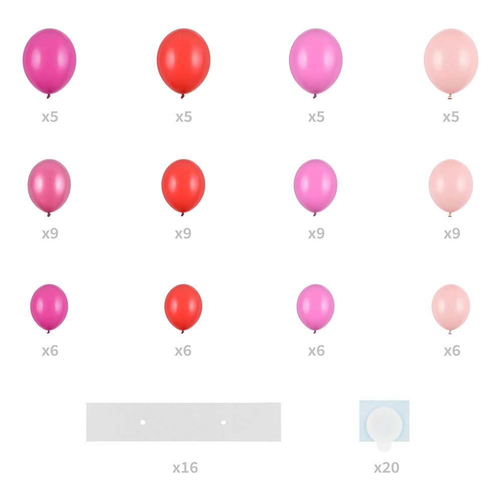 Ballonfigur Lyserød Hjerte Stor