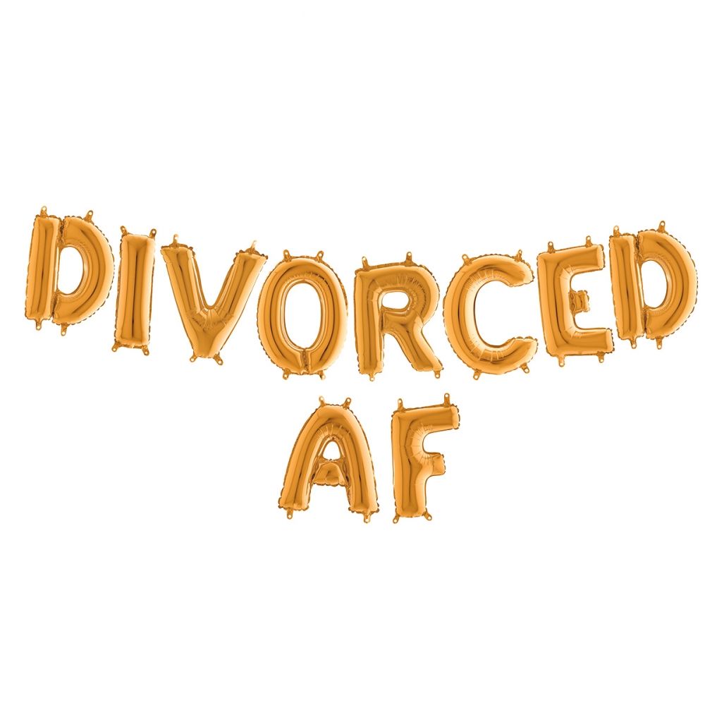 Ballonguirlande Divorced AF Guld Metallic