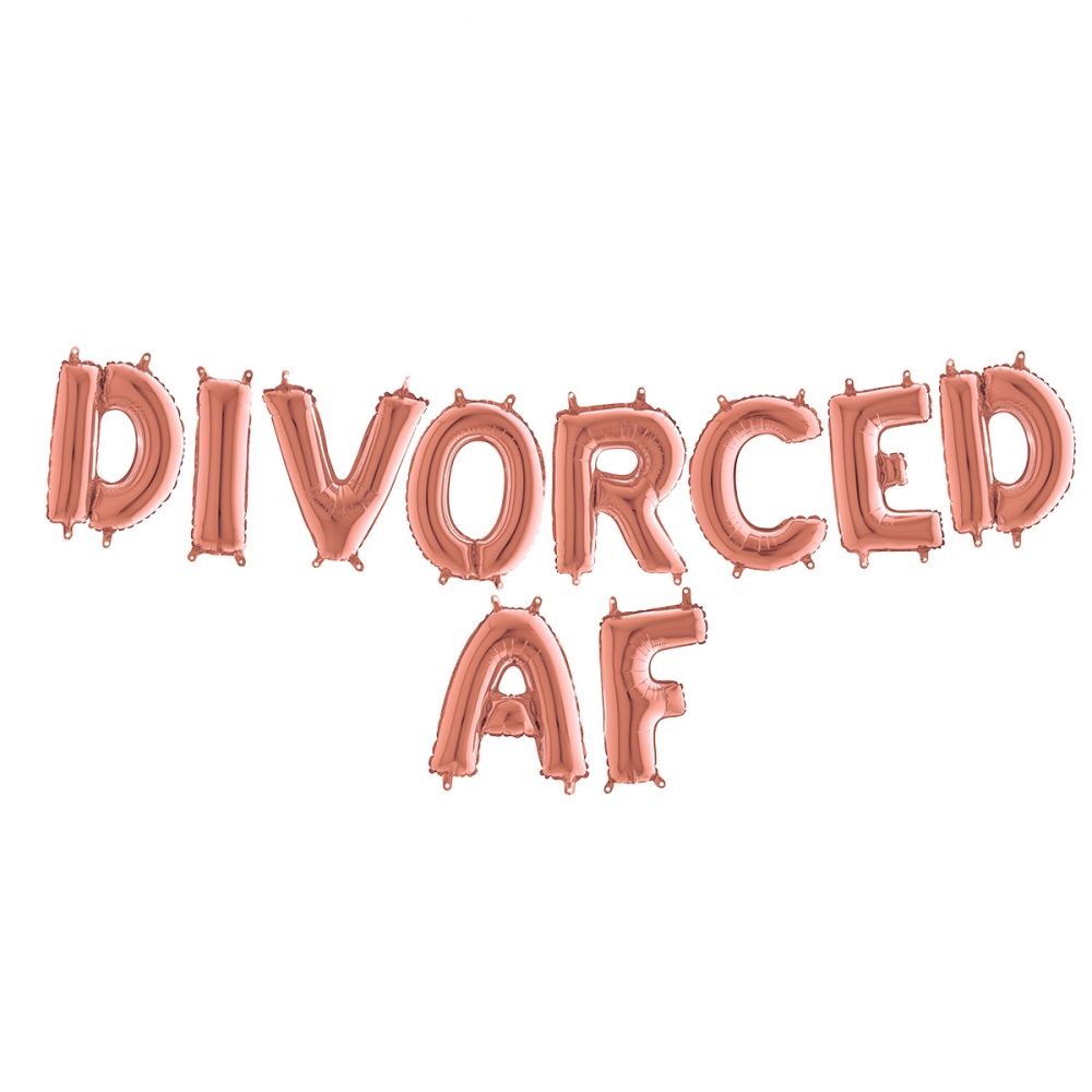 Ilmapalloviirinauha Divorced AF Ruusukulta Metallic