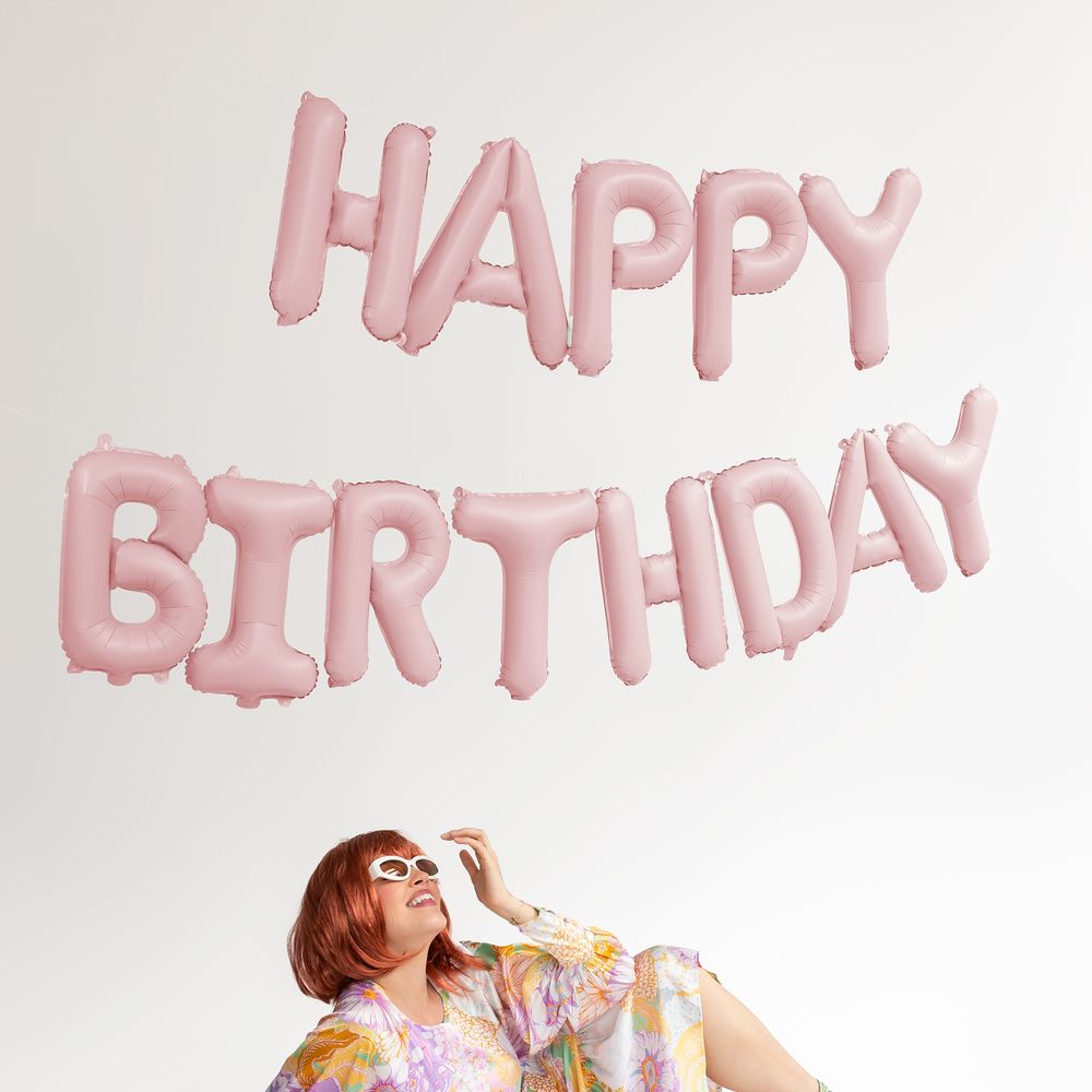 Ballonggirlander Happy Birthday Rosa