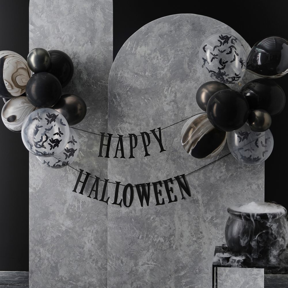 Ilmapalloviirinauha Happy Halloween Lepakot