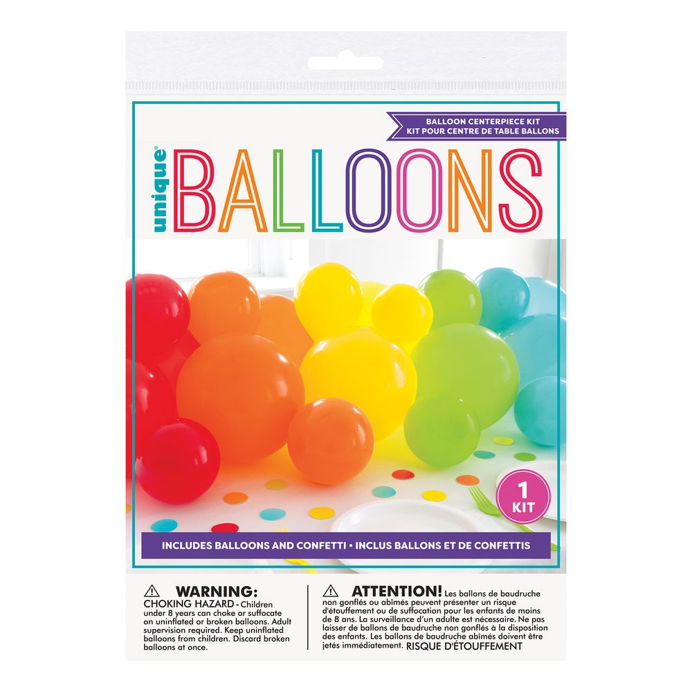 Ballongguirlande & Konfetti Regnbue