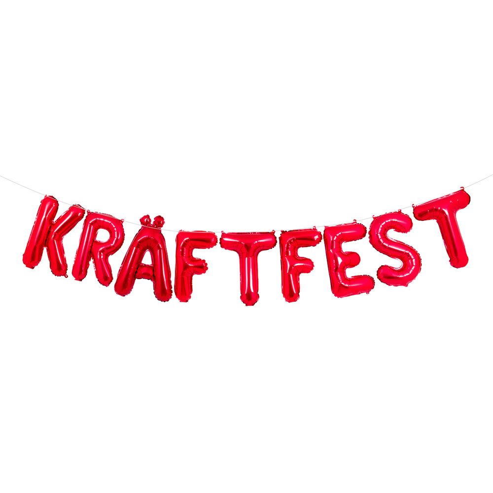 Ballonggirlang Kräftfest Röd