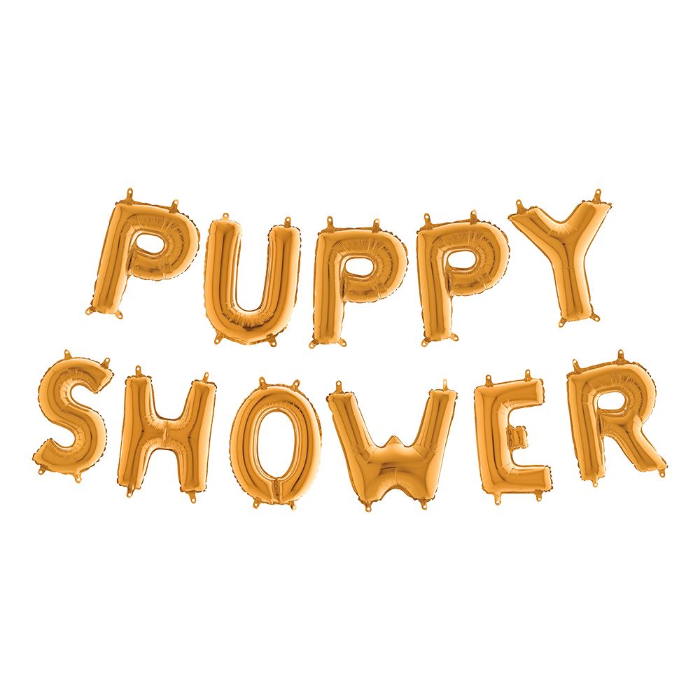 Ballonggirlander Puppy Shower Gull Metallic