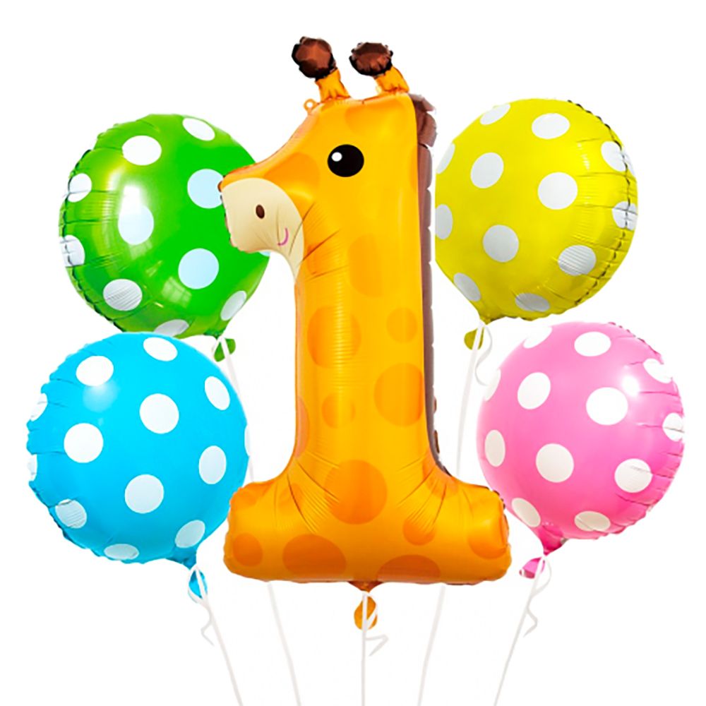Ballongbukett Giraff Siffra 1