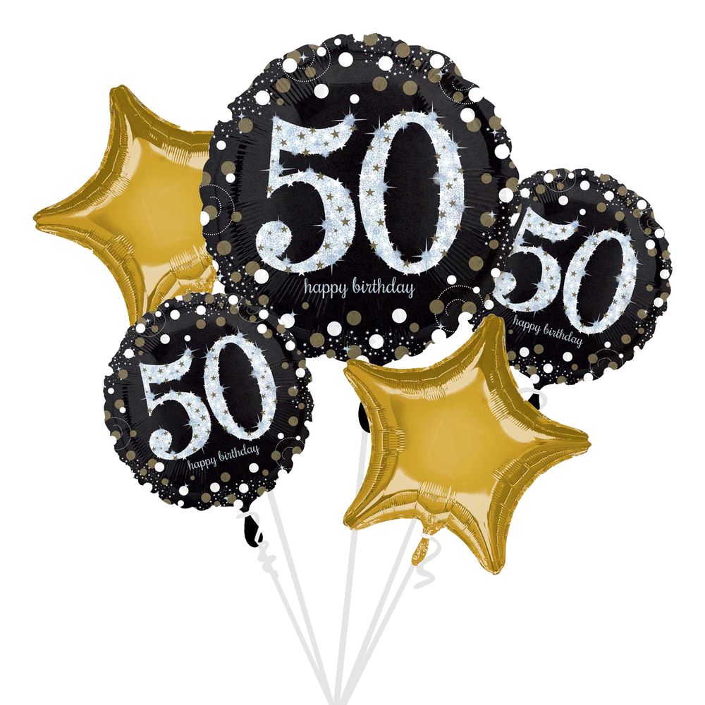 Ballonsæt Sort/Guld 50 år