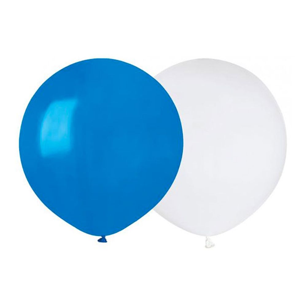 Ballongkombo Blå/Hvit Runde Store