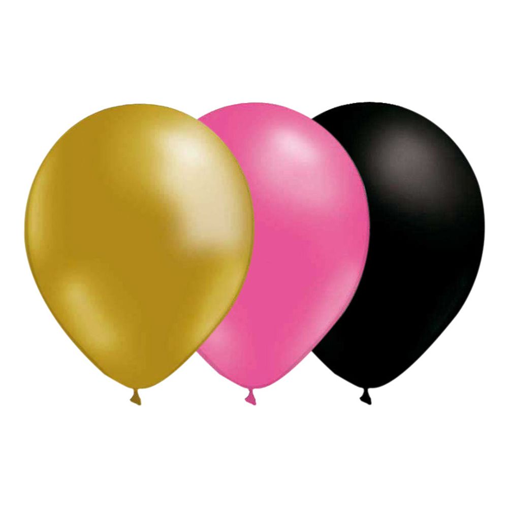 Ballongkombo Gull-Rosa-Svart