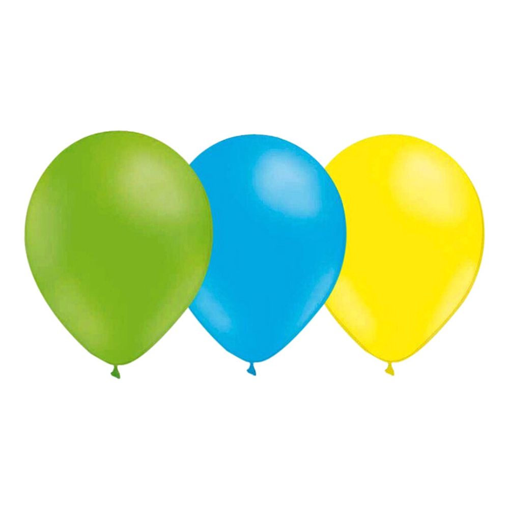 Ballongkombo Limegrønn-Lyseblå-Lysegul