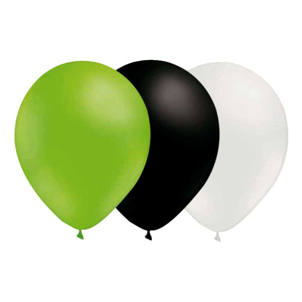 Ballongkombo Limegrønn-Svart-Hvit