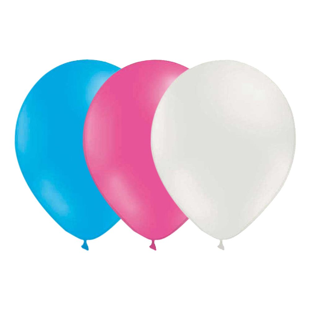 Ballongkombo Ljusblå/Rosa/Vit