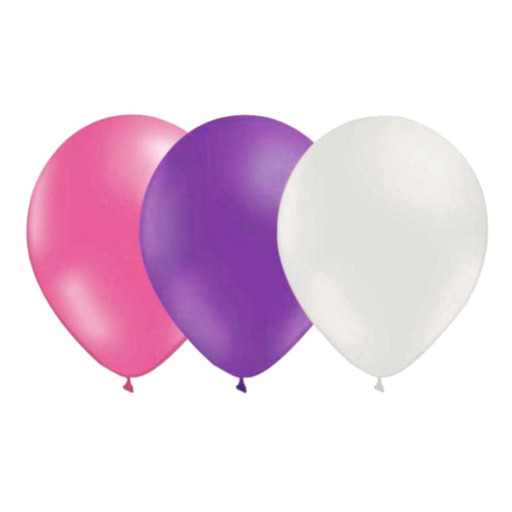 Ballongkombo Metallic Rosa/Lilla/Hvit