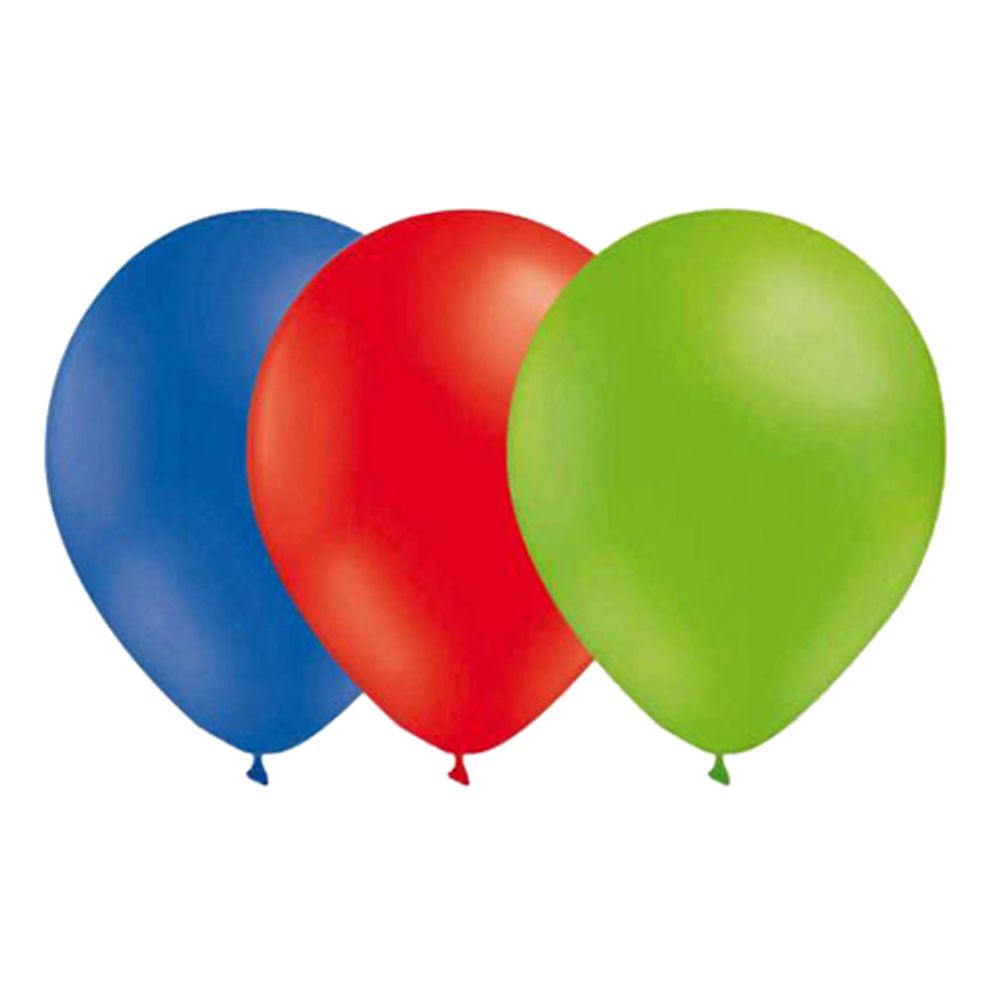 Ballongkombo Rød/Limegrønn/Blå