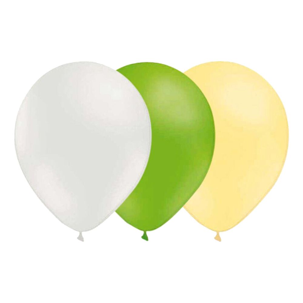 Ballongkombo Hvit-Elfenben-Limegrønn