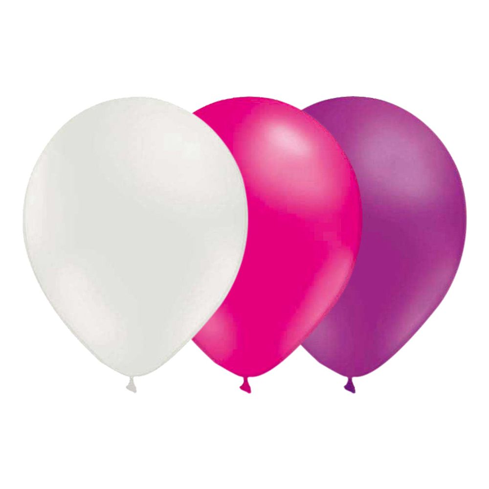 Ballonkombi Hvid-Magenta-Lyselilla