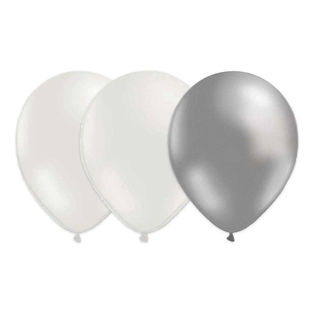 Ballonger Bryllup Hvite/Grå