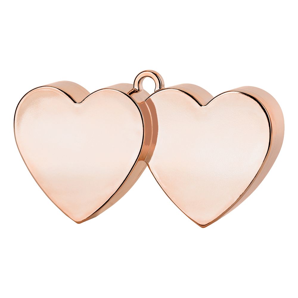 Ballongvekt Doble Hjerter Roségull