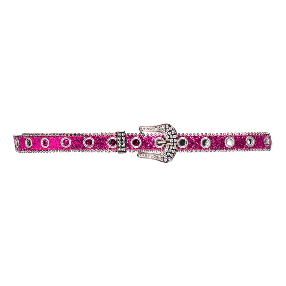 Belte med Glitter Neonrosa