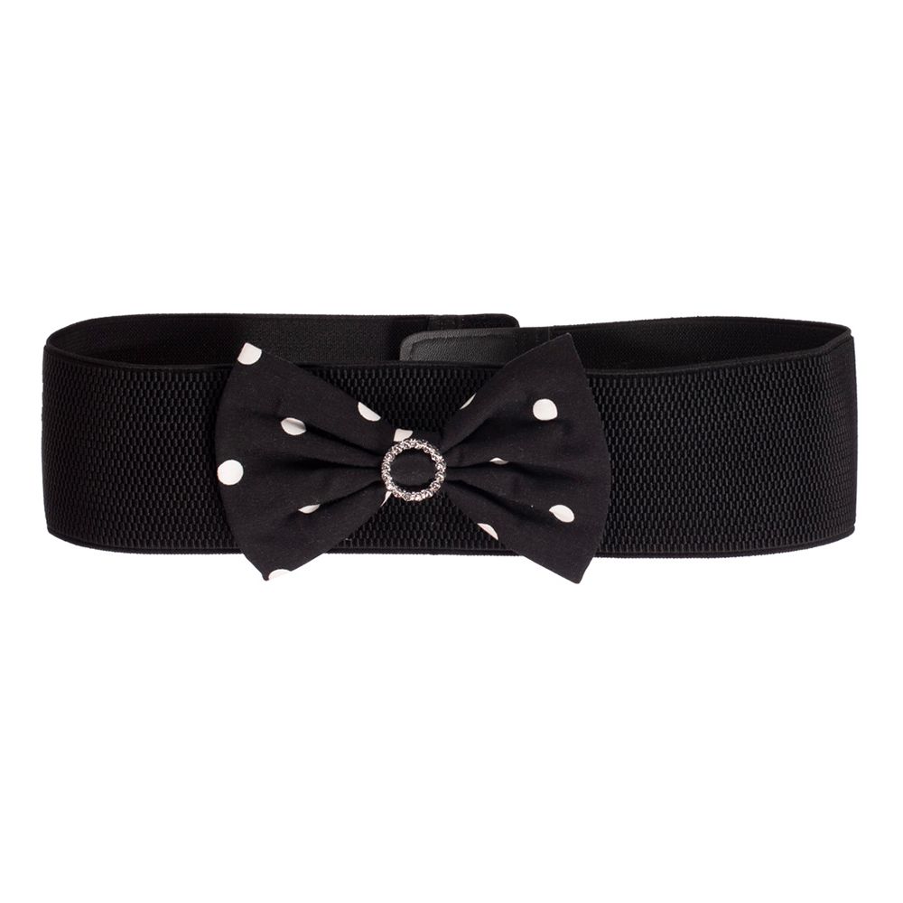 Bälte Rockabilly Svart Prickig