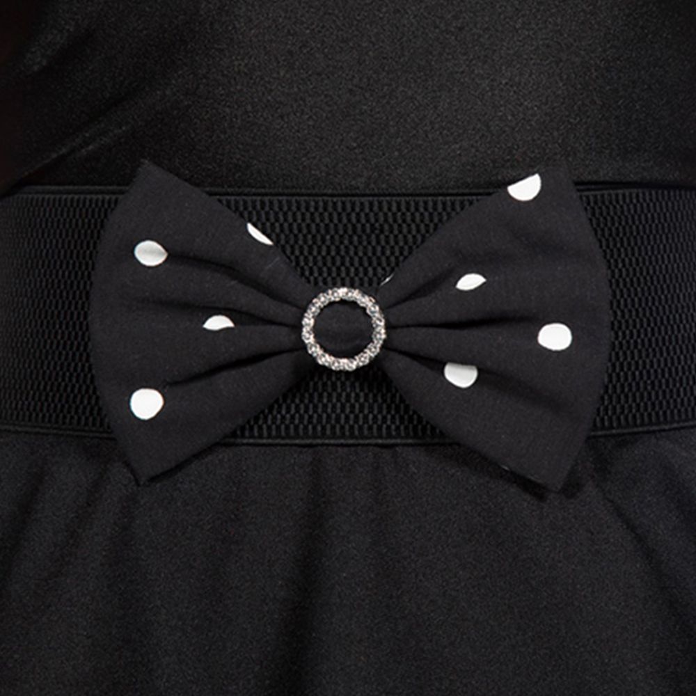 Bälte Rockabilly Svart Prickig