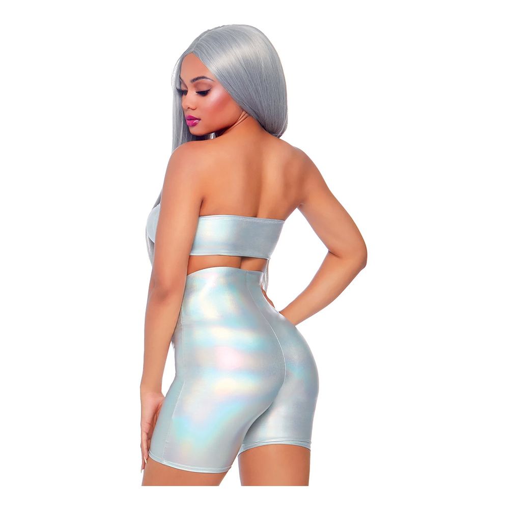Bandeau & Shorts Holografisk Deluxe