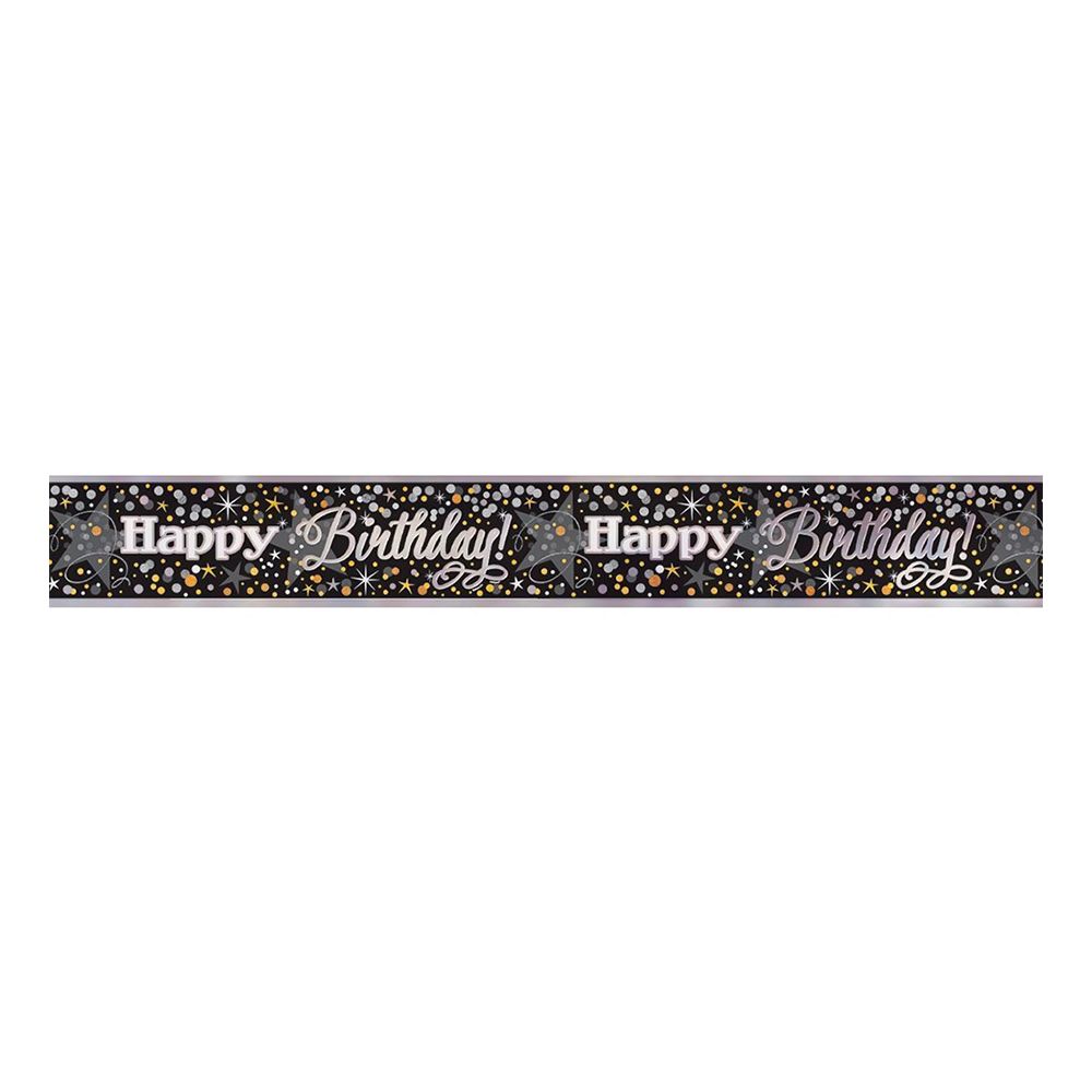 Banner Glitter Happy Birthday