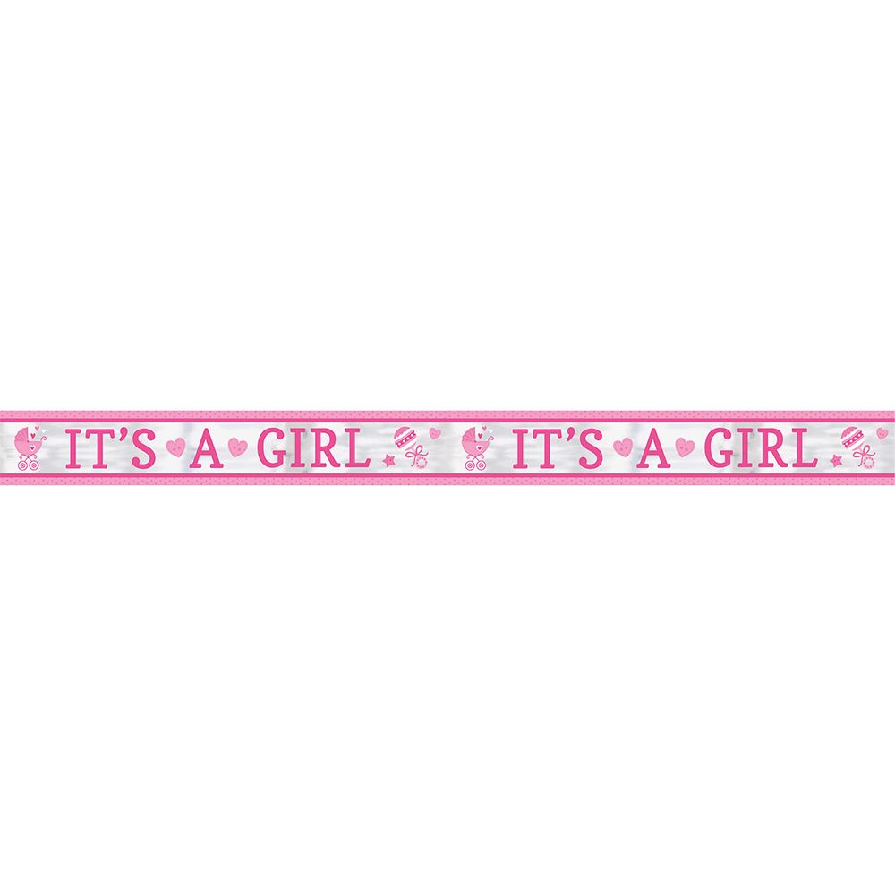 Banderoll Its a Girl Rosa