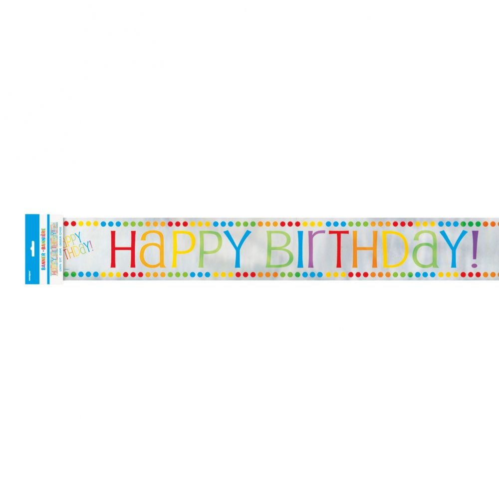 Banner Happy Birthday Regnbue