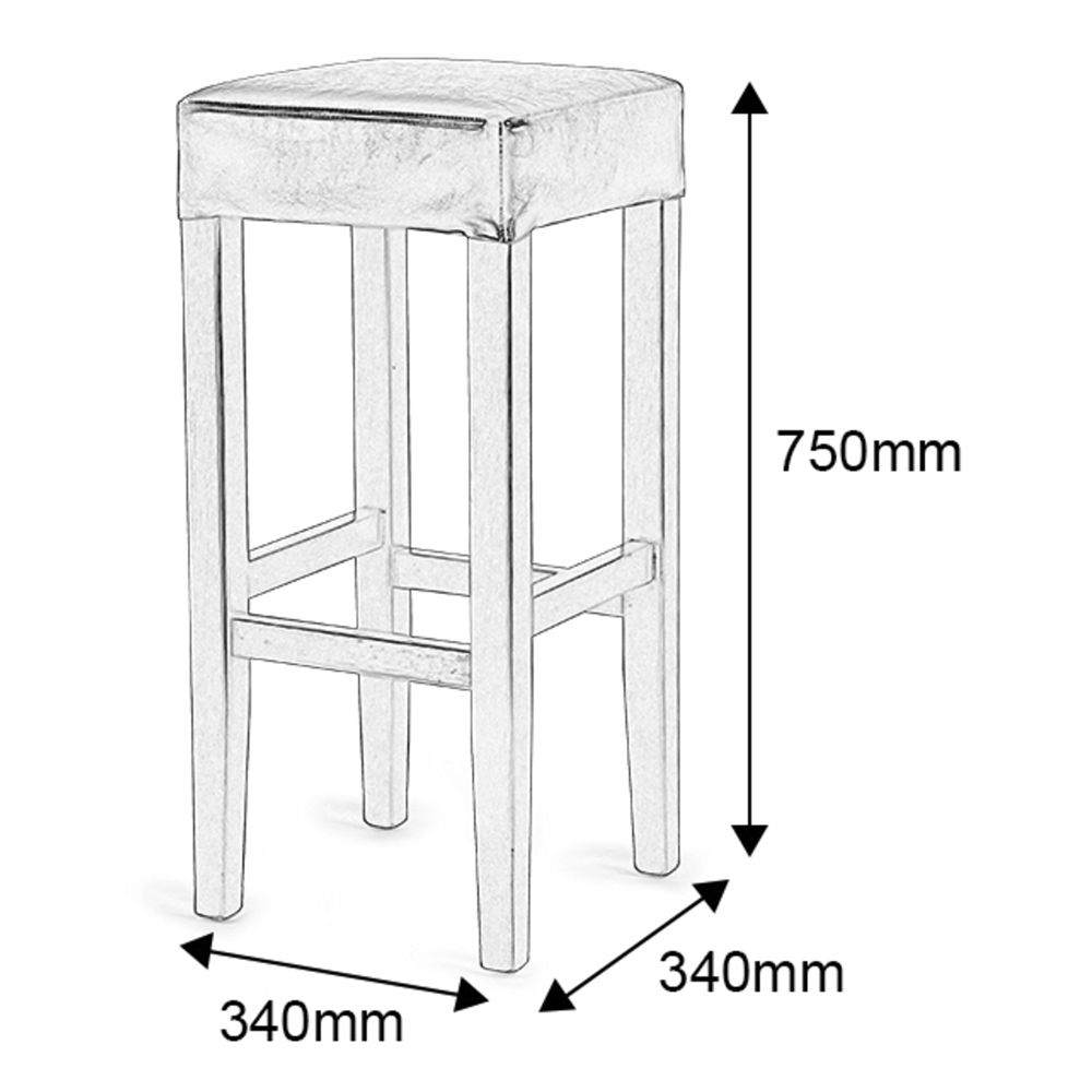 Baarituoli Cuboid Puuta Musta