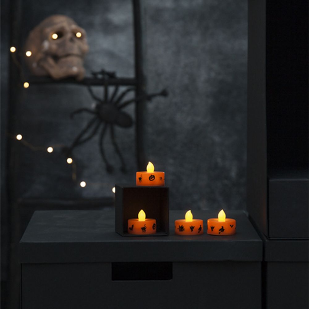 Paristokäyttöiset Tuikkukynttilät Halloween LED