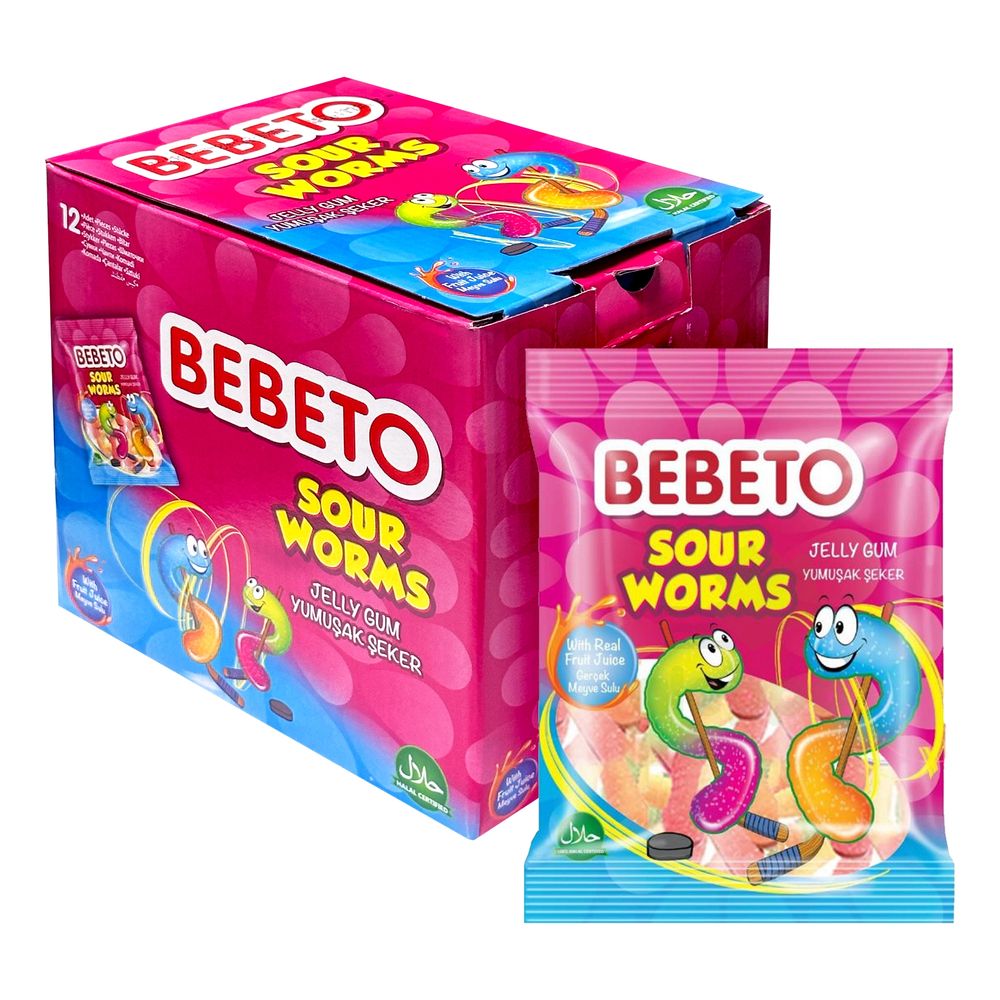 Bebeto Sour Worms Storpak