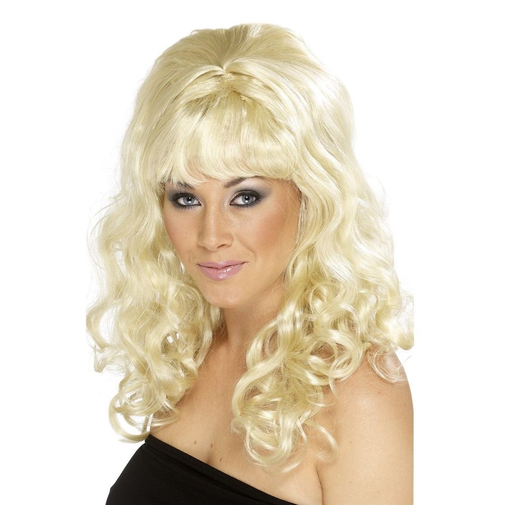 Beehive Blond Bølgete Parykk