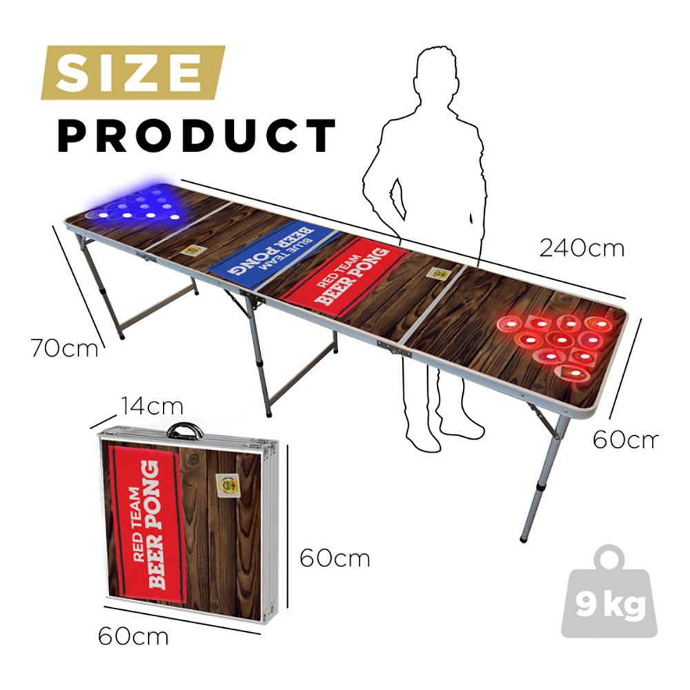 Beer Pong Bord LED-Hål