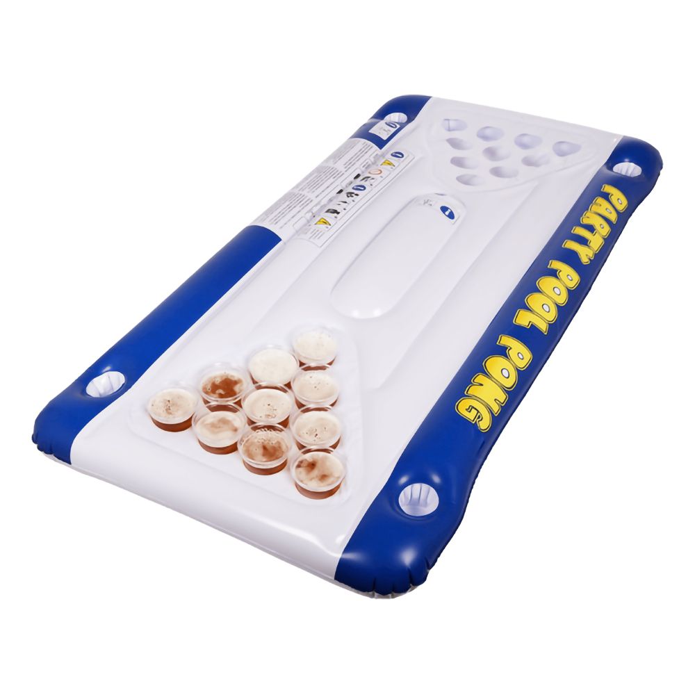 Beer Pong Sæt med Flydemadras