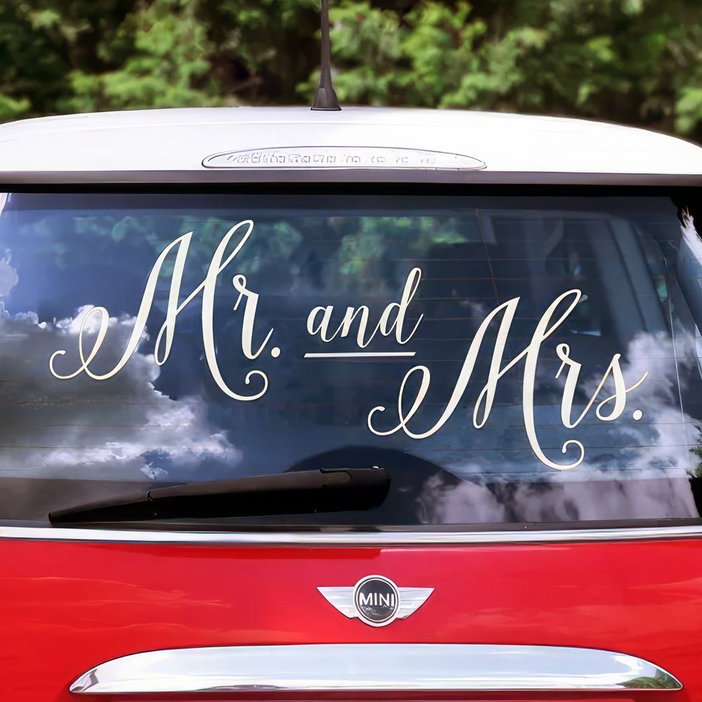 Bildekal Mr and Mrs