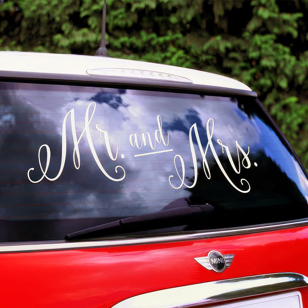 Bildekal Mr and Mrs