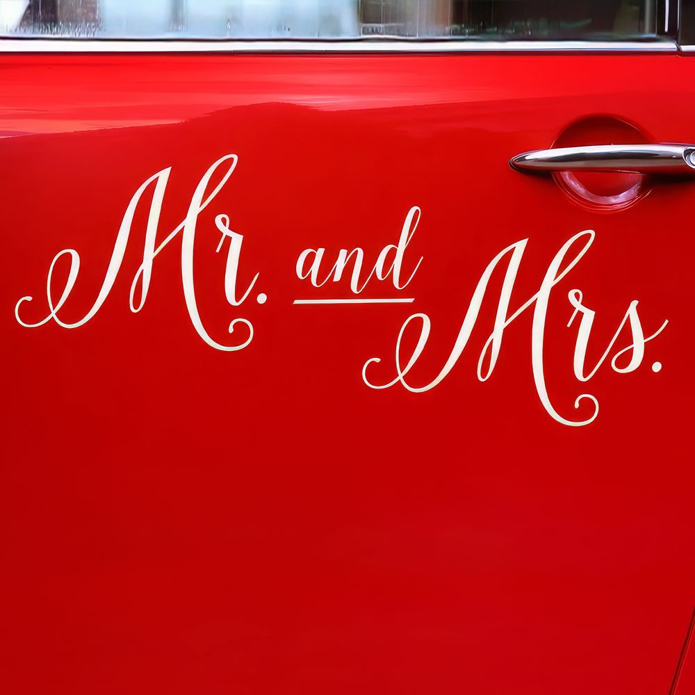Bildekal Mr and Mrs