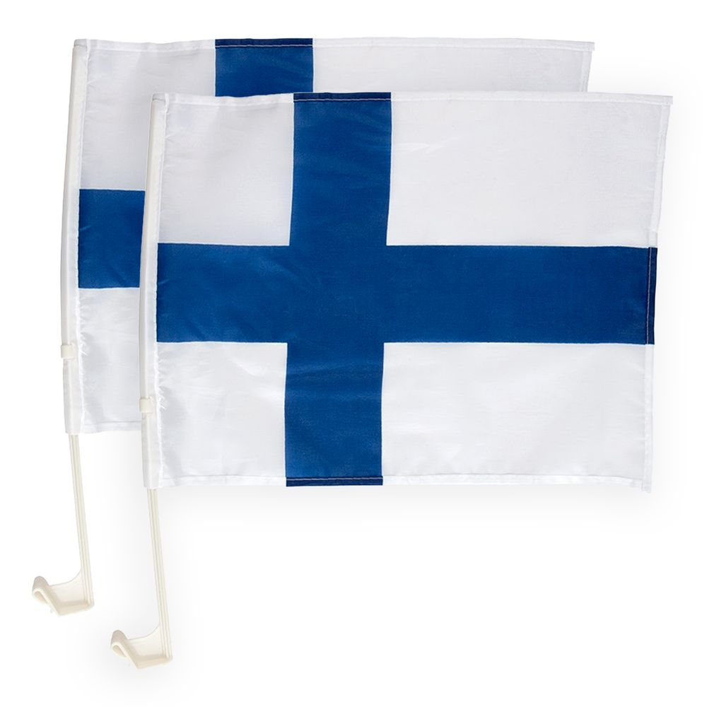 Bilflagg Det Finske Flagget