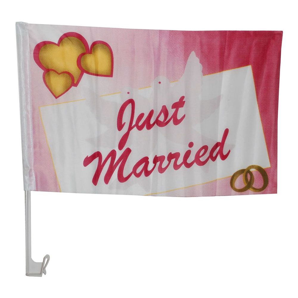 Bilflagg Just Married