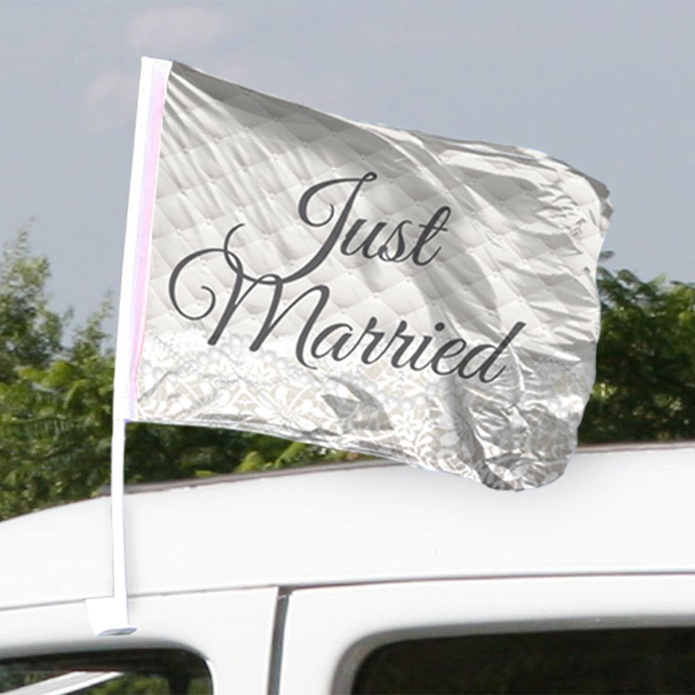 Bilflag Just Married