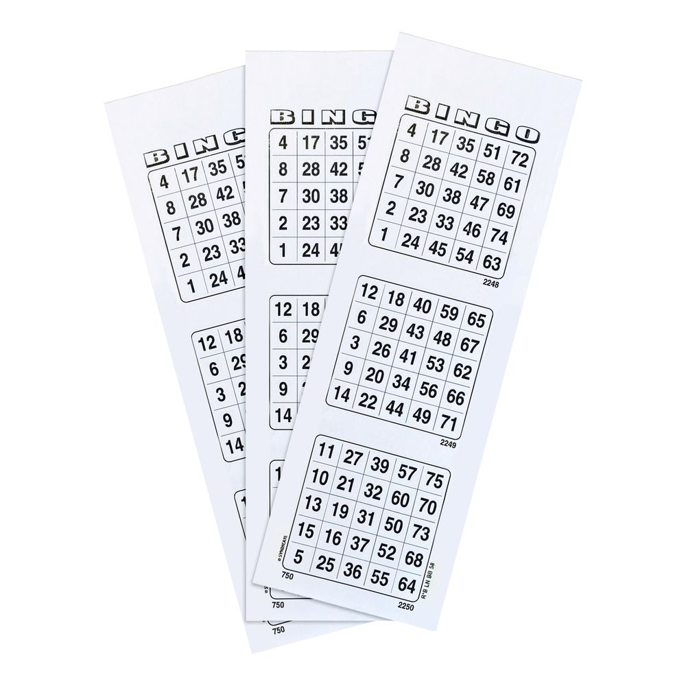 Bingoplader Hvid
