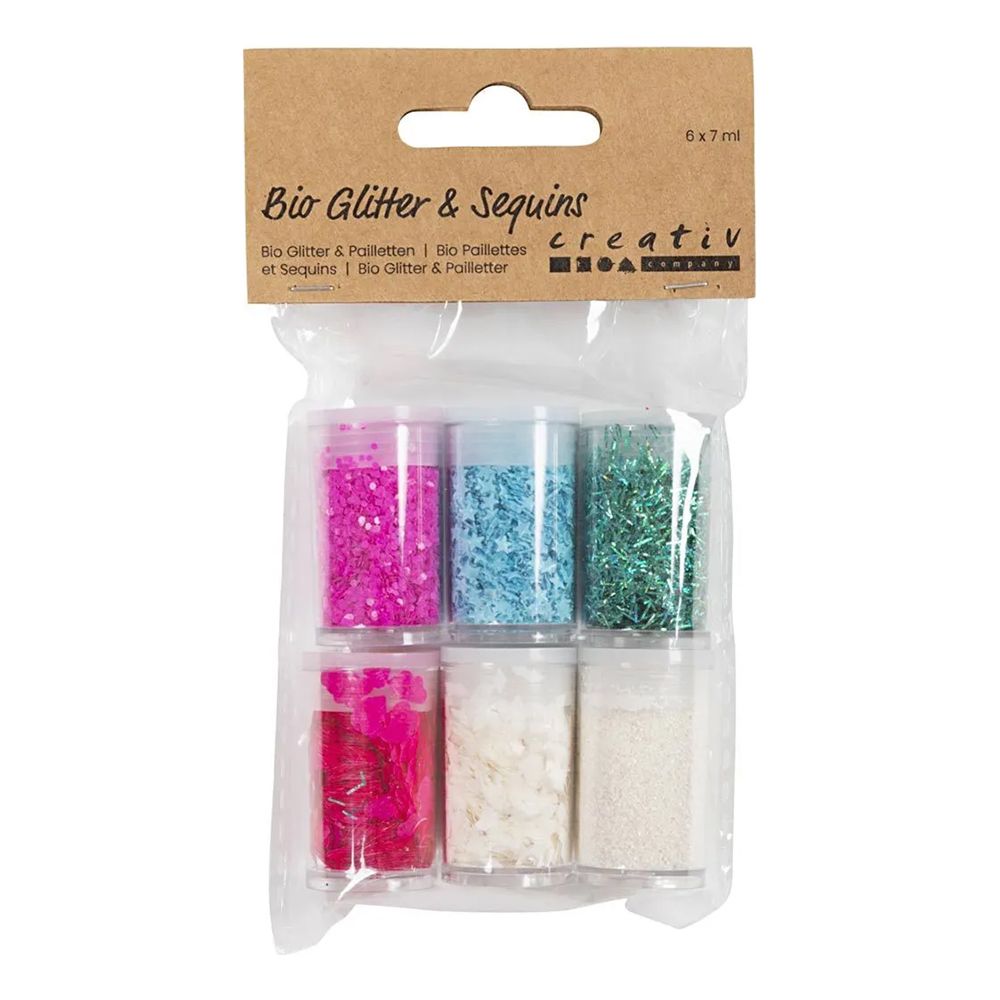 Bio-Glitter Blandade Färgmix Set